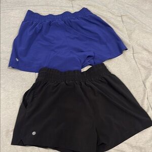 Athleta Women's Athletic Shorts in Blue and Black